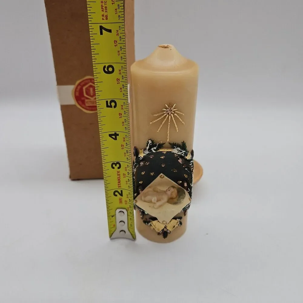 Gautsch Nativity Candle 3D Sculptured Germany 6.5